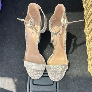 Elegant Snakeskin Patterned Women's Sandals